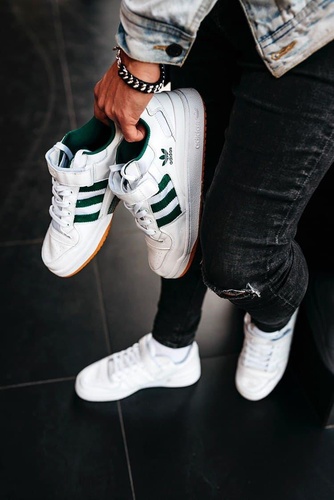 Adidas Forum White Green 2452 фото