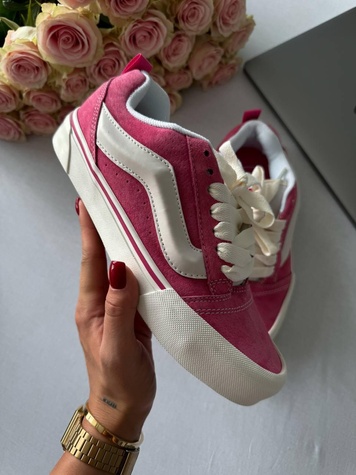 Кеди Vans KNU School Pink and White 11311 фото