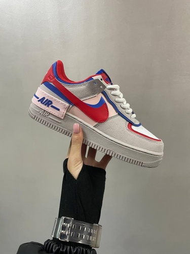Nike Air Force 1 SHADOW White Red Blue Pink 421 фото