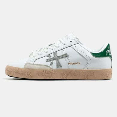Premiata Steven White Green Gum