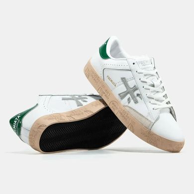 Premiata Steven White Green Gum