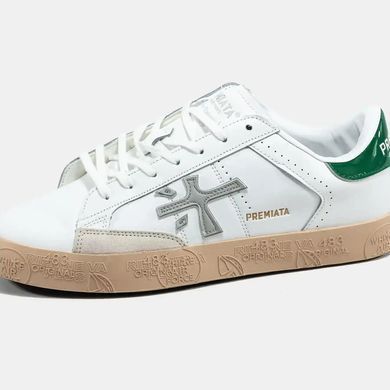 Premiata Steven White Green Gum