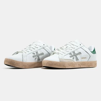 Premiata Steven White Green Gum