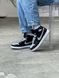Nike Air Jordan Retro 1 High Black Grey Swoosh 1334 фото 6