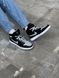 Nike Air Jordan Retro 1 High Black Grey Swoosh 1334 фото 7