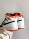 Баскетбольні кросівки Nike Air Jordan 1 Retro High White Black Orange 7353 фото 3