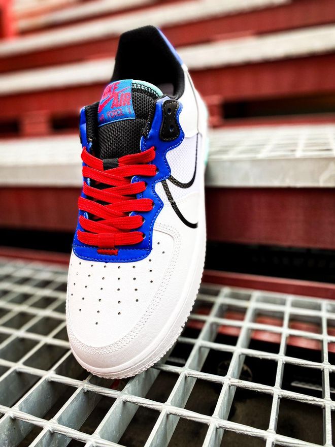 blue and red nikes