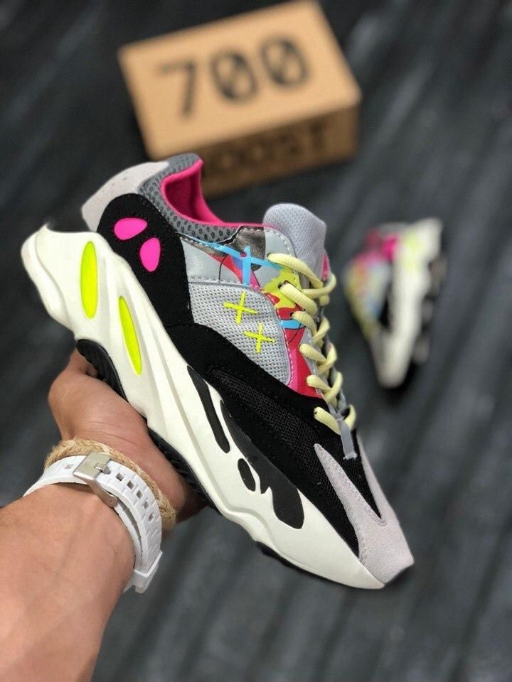 Кроссовки Adidas Yeezy Boost 700 V1 Wave Runner Pink Kaws 3139 фото