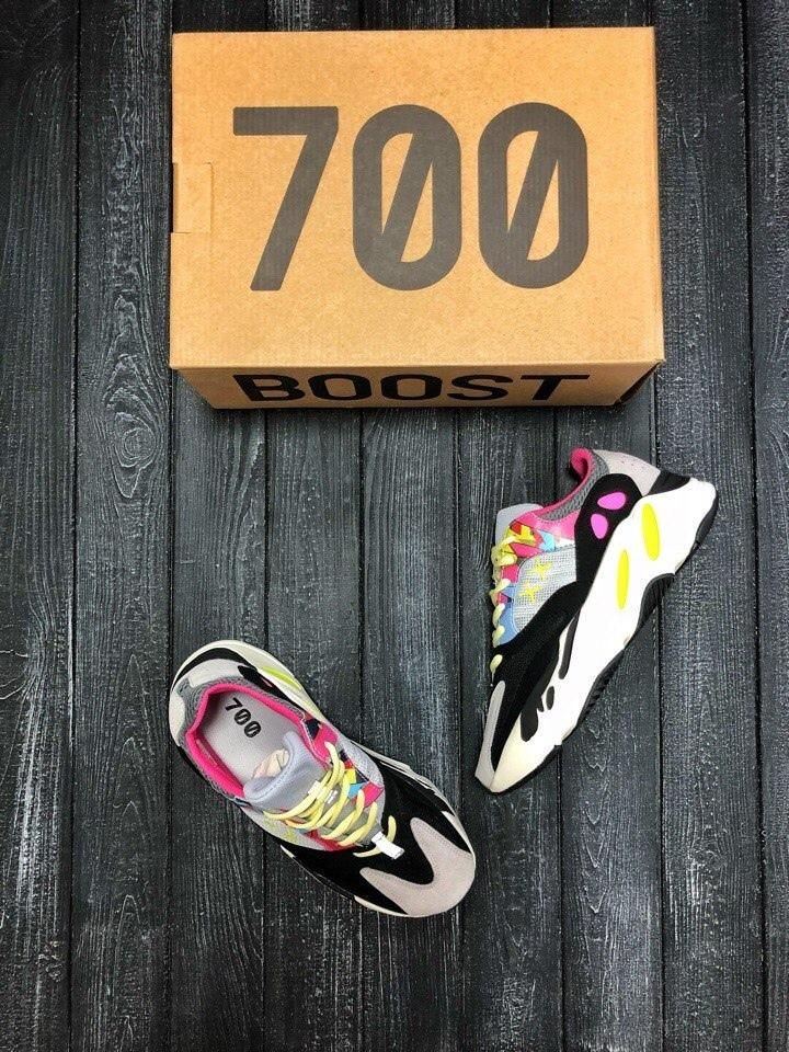 Кроссовки Adidas Yeezy Boost 700 V1 Wave Runner Pink Kaws 3139 фото