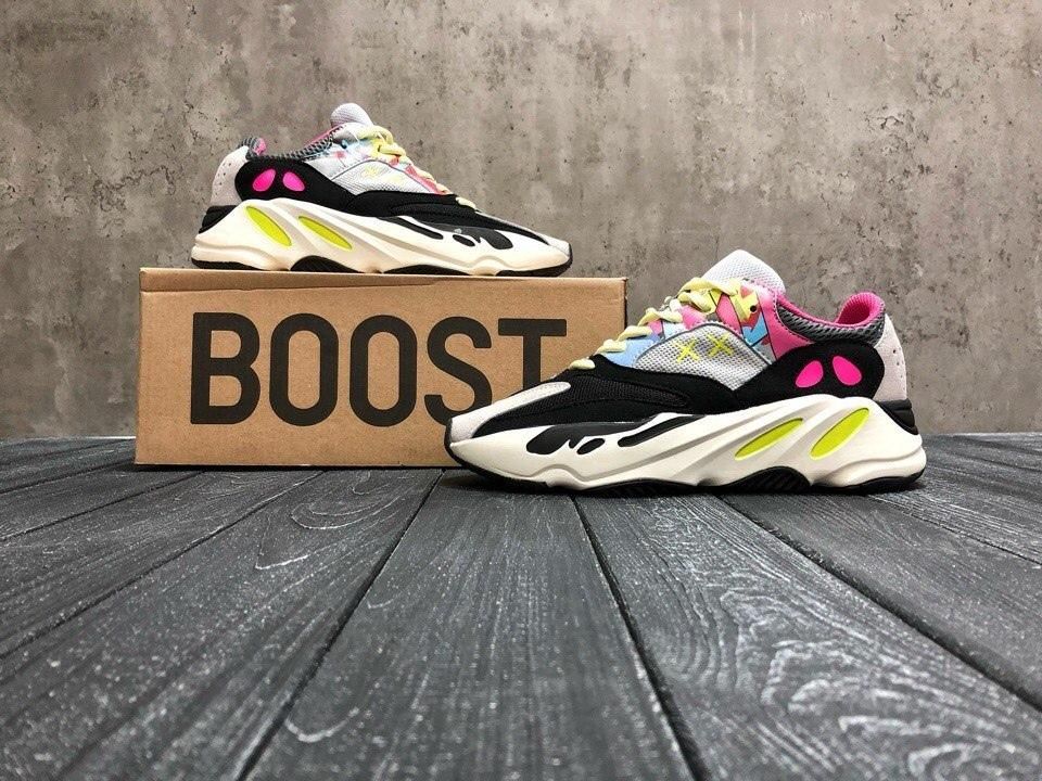 Кроссовки Adidas Yeezy Boost 700 V1 Wave Runner Pink Kaws 3139 фото