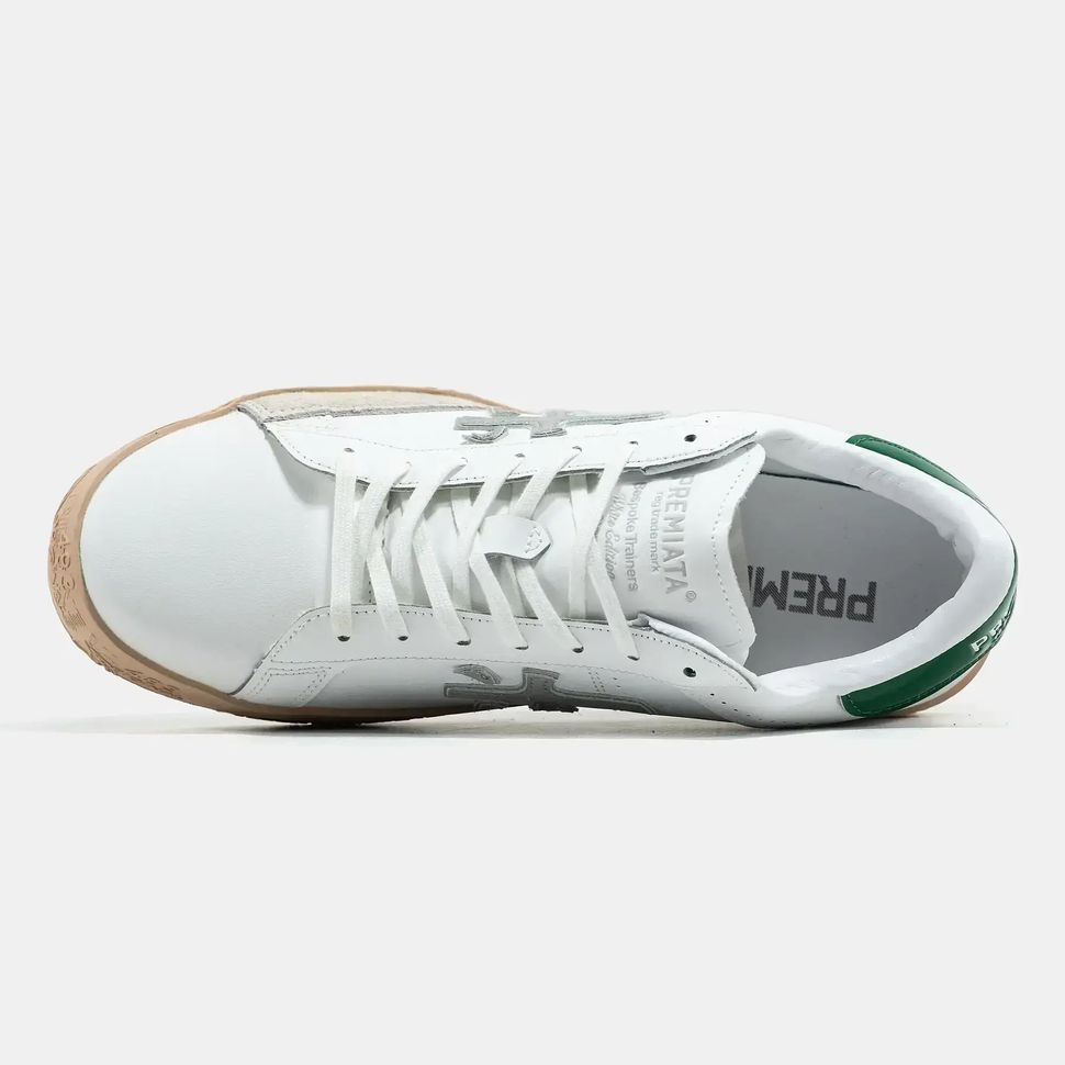 Premiata Steven White Green Gum