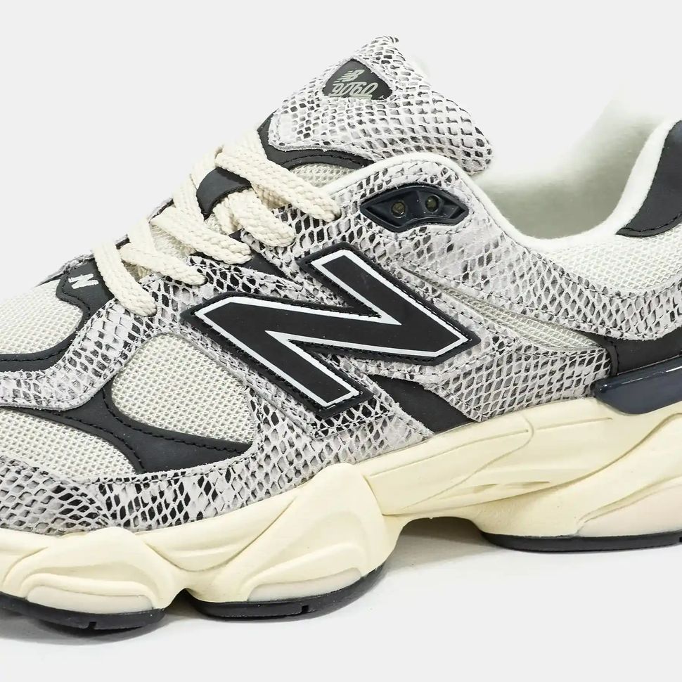 New Balance 9060 Snakeskin Black Cream