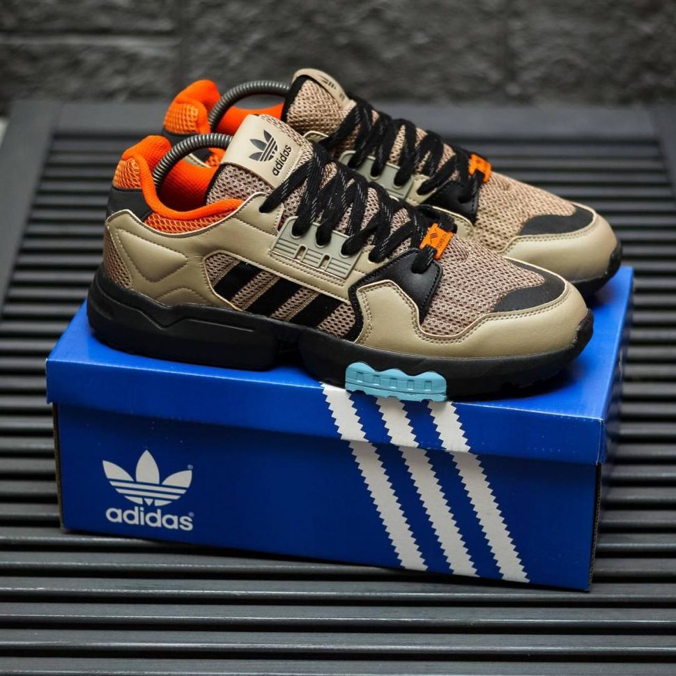 Кросівки Adidas ZX Torsion Beige Black Orange 8950 фото