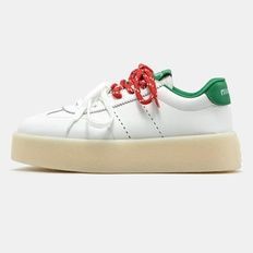 Miu Miu Platform Sneakers White Green Red