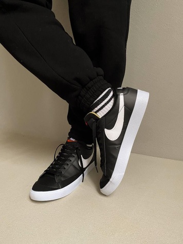 Кросівки Nike Blazer Low Black White 6390 фото