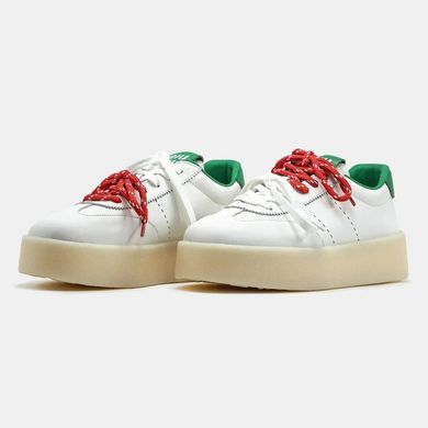 Miu Miu Platform Sneakers White Green Red, розмір 37