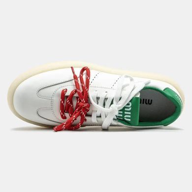 Miu Miu Platform Sneakers White Green Red, розмір 37