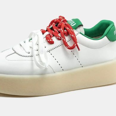 Miu Miu Platform Sneakers White Green Red, розмір 37