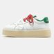 Miu Miu Platform Sneakers White Green Red