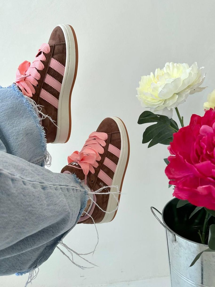 Кросівки Adidas Campus Brown Pink 9333 фото