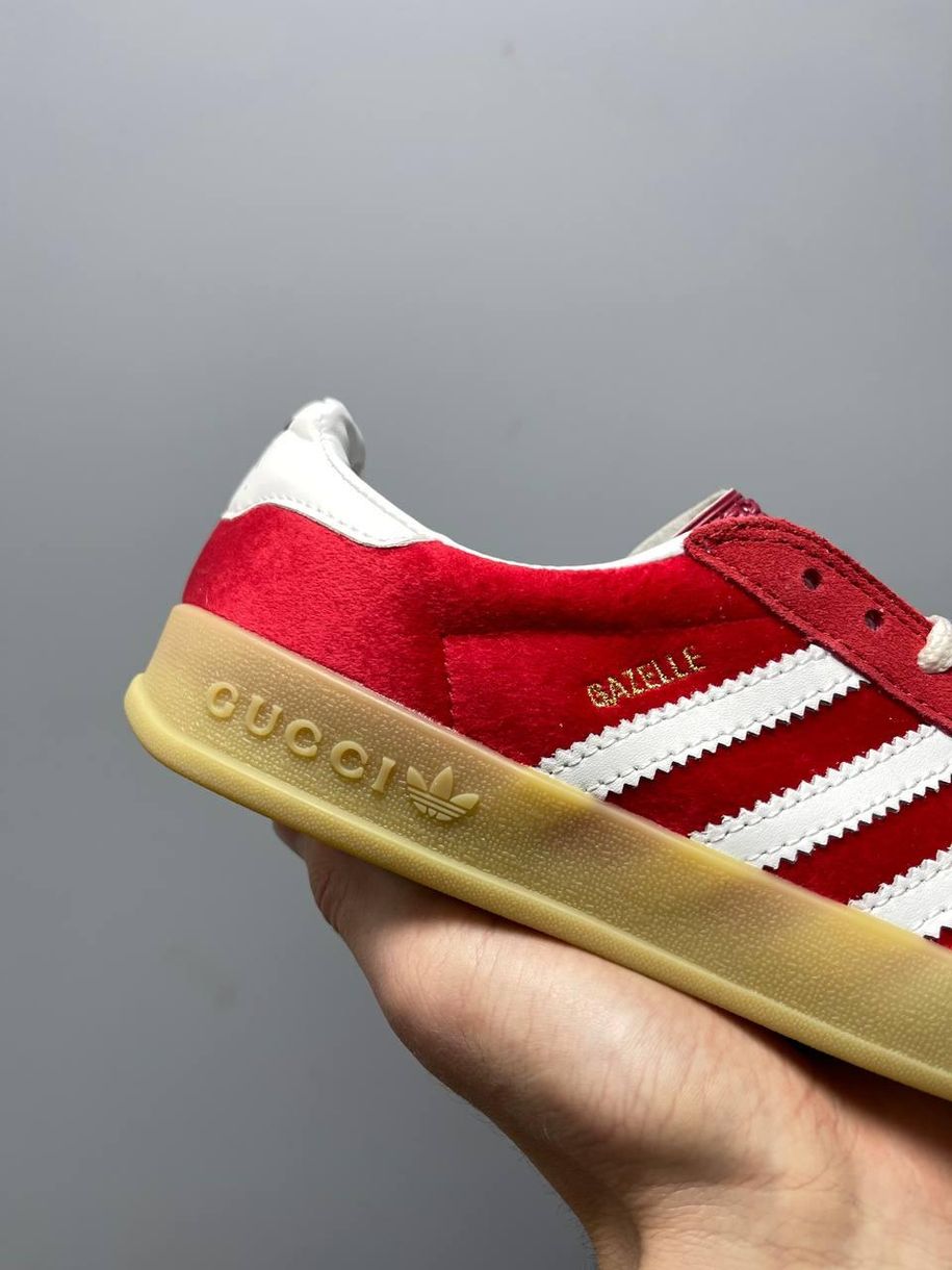 Кеди Adidas x Gucci Gazelle Red 5462 фото