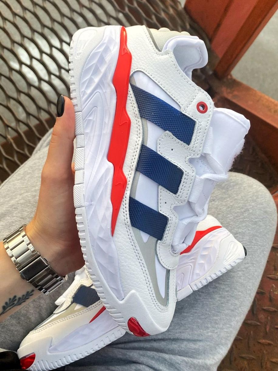 Кросівки Adidas Niteball White Blue Red 7780 фото