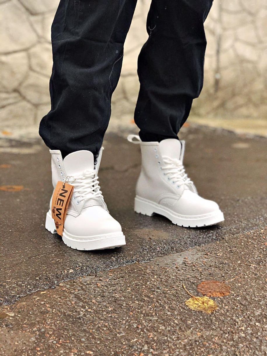 Черевики Dr. Martens White Logo 4252 фото