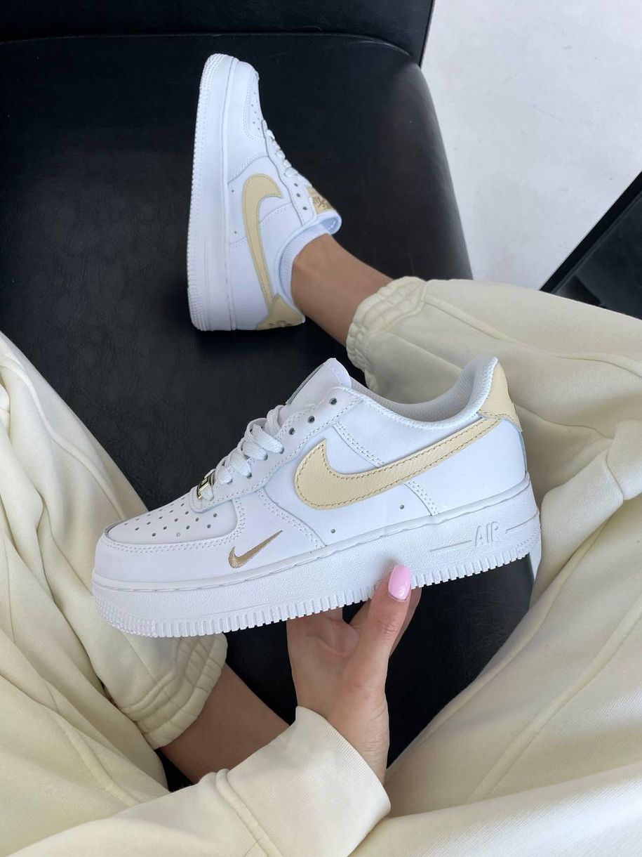 womens nike air force 1 white and gold