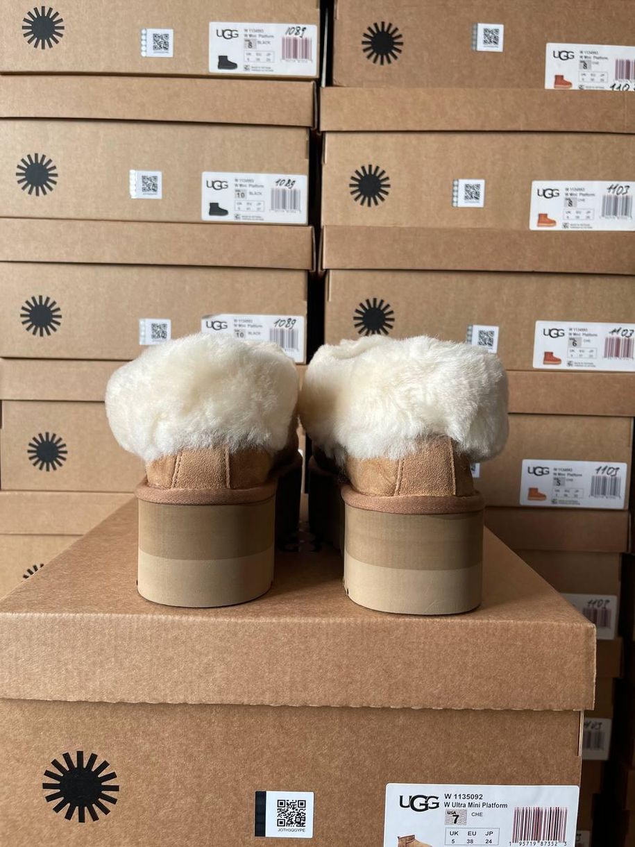 Зимові чоботи Ugg Coquette Platform Chestnut 9983 фото