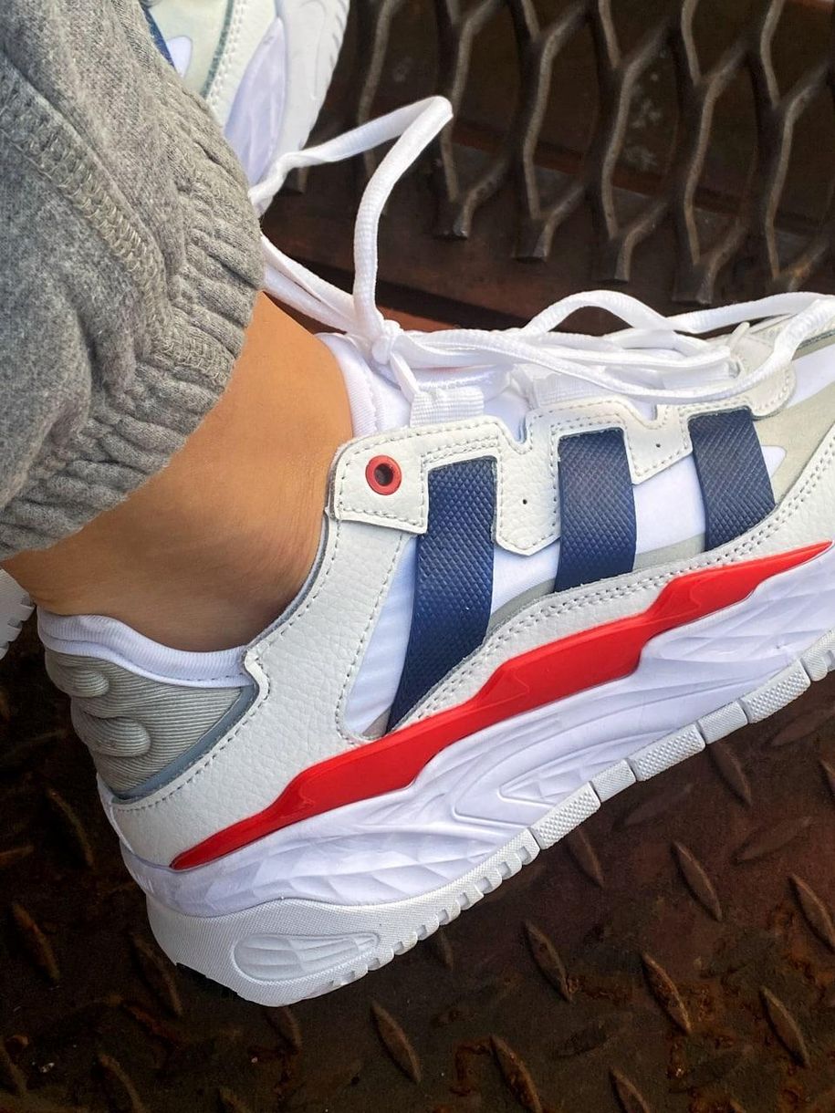 Кросівки Adidas Niteball White Blue Red 7780 фото