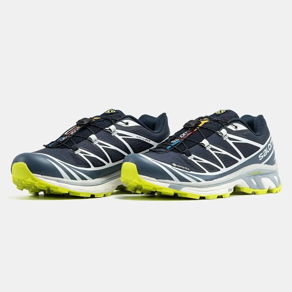 Salomon XT-6 Soft Ground Gore-Tex Navy White Yellow