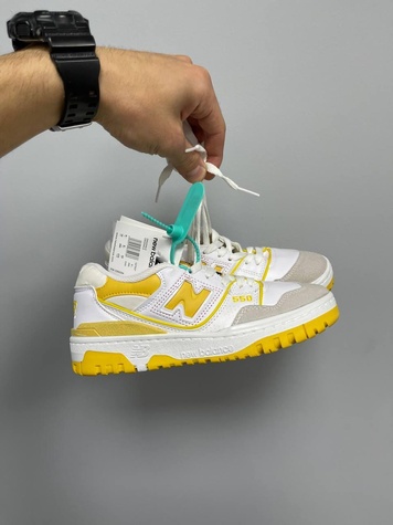 Кросівки New Balance 550 White Yellow 8210 фото