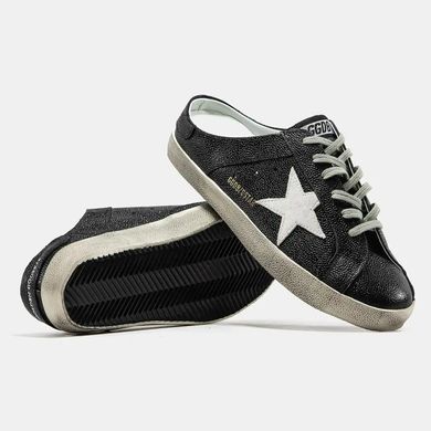 Golden Goose Superstar Mule Black White