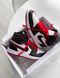 Баскетбольні кросівки Nike Air Jordan 1 Retro Mid Black White Red 2059 фото 4