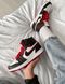 Баскетбольні кросівки Nike Air Jordan 1 Retro Mid Black White Red 2059 фото 1