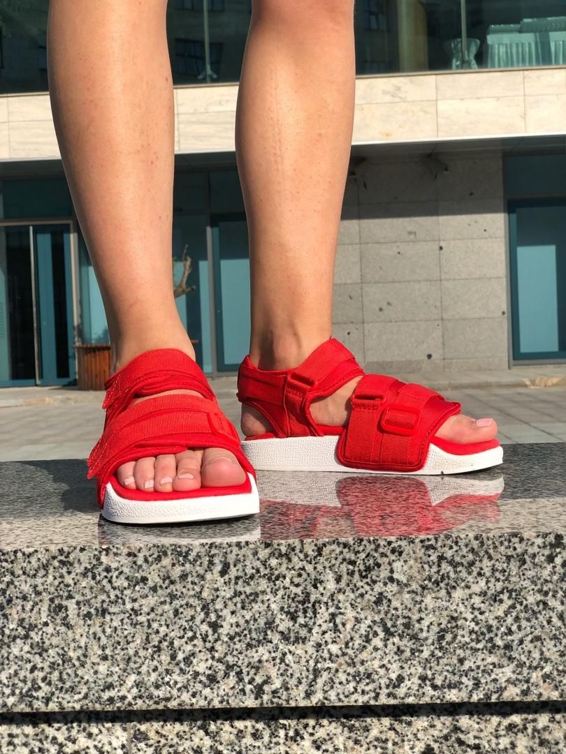 Сандалии Adidas Adilette Red White 3298 фото