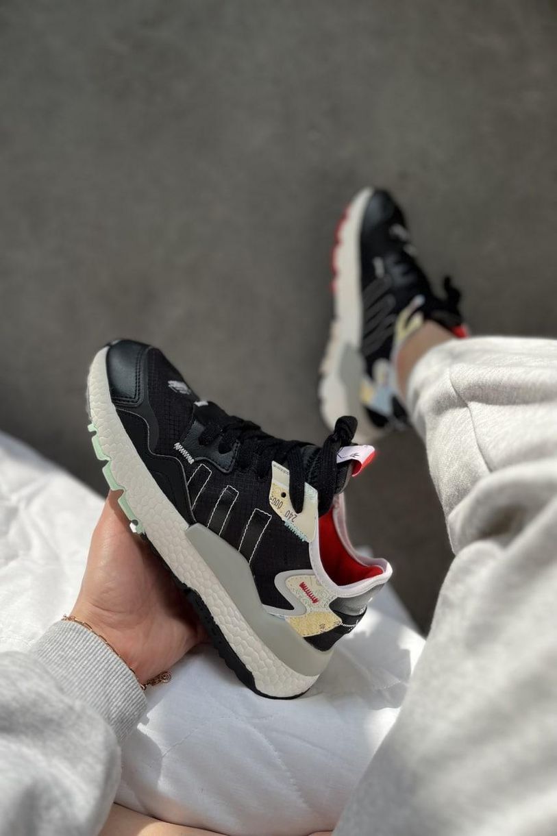 Кросівки Adidas Nite Jogger Black White Red 2540 фото