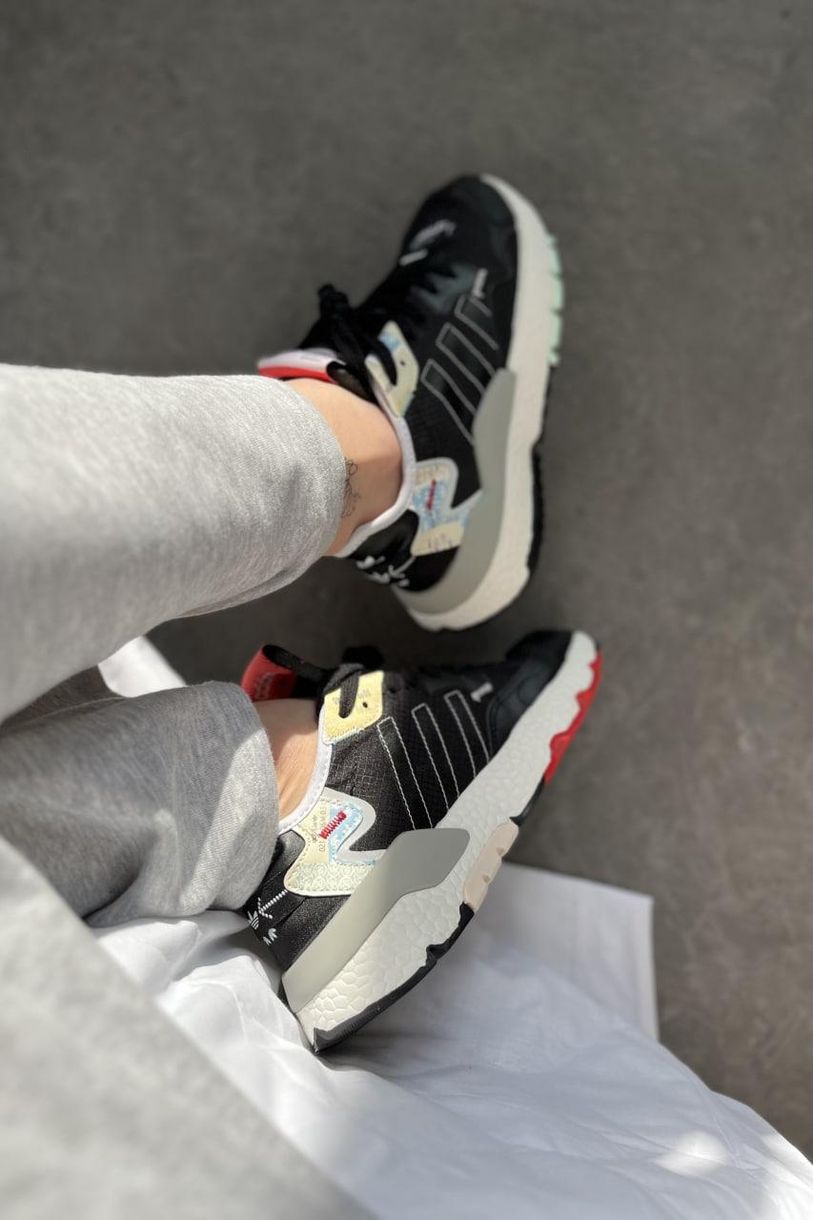 Кросівки Adidas Nite Jogger Black White Red 2540 фото