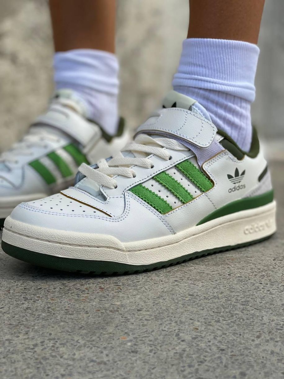 Кросівки Adidas New Forum White Green 2450 фото