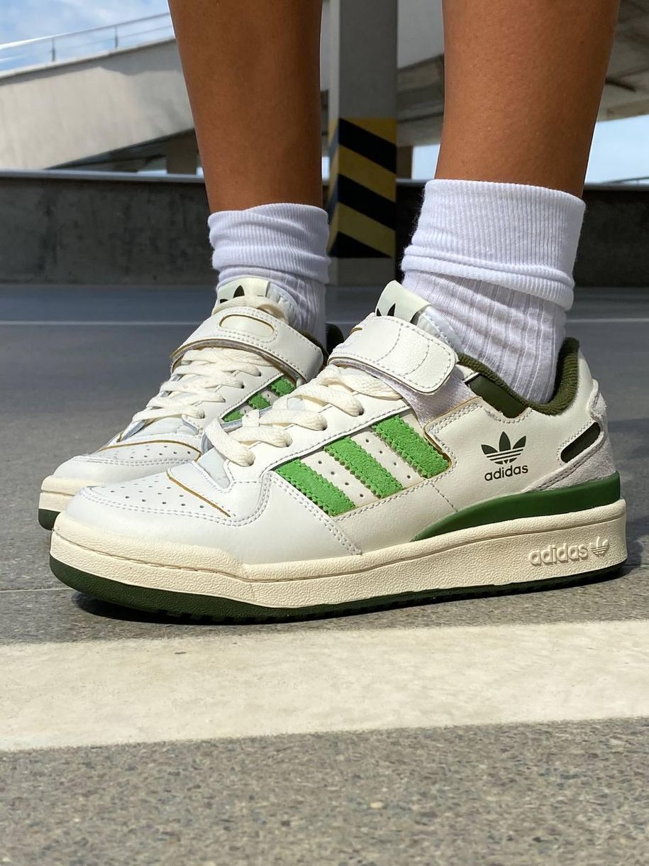 Кросівки Adidas New Forum White Green 2450 фото