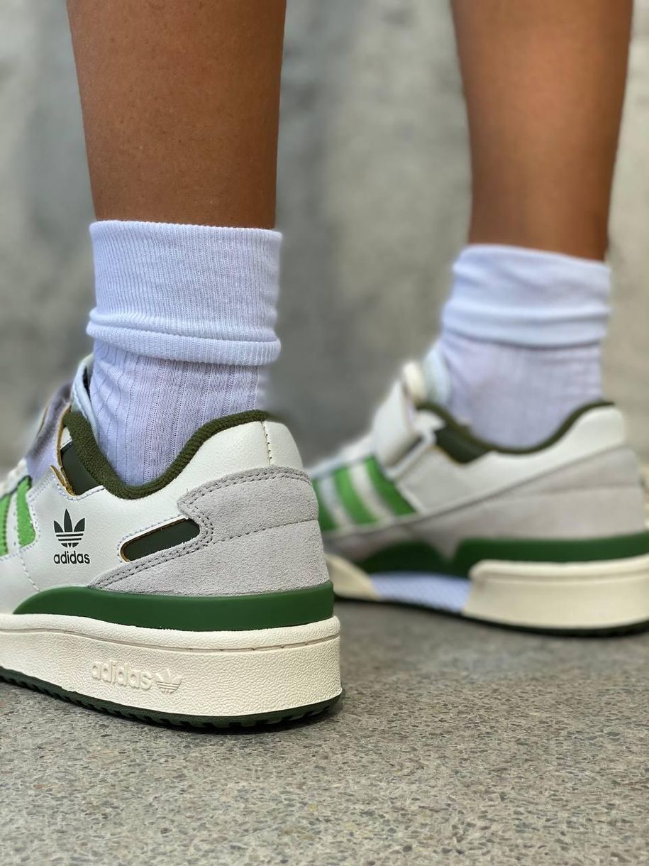 Кросівки Adidas New Forum White Green 2450 фото