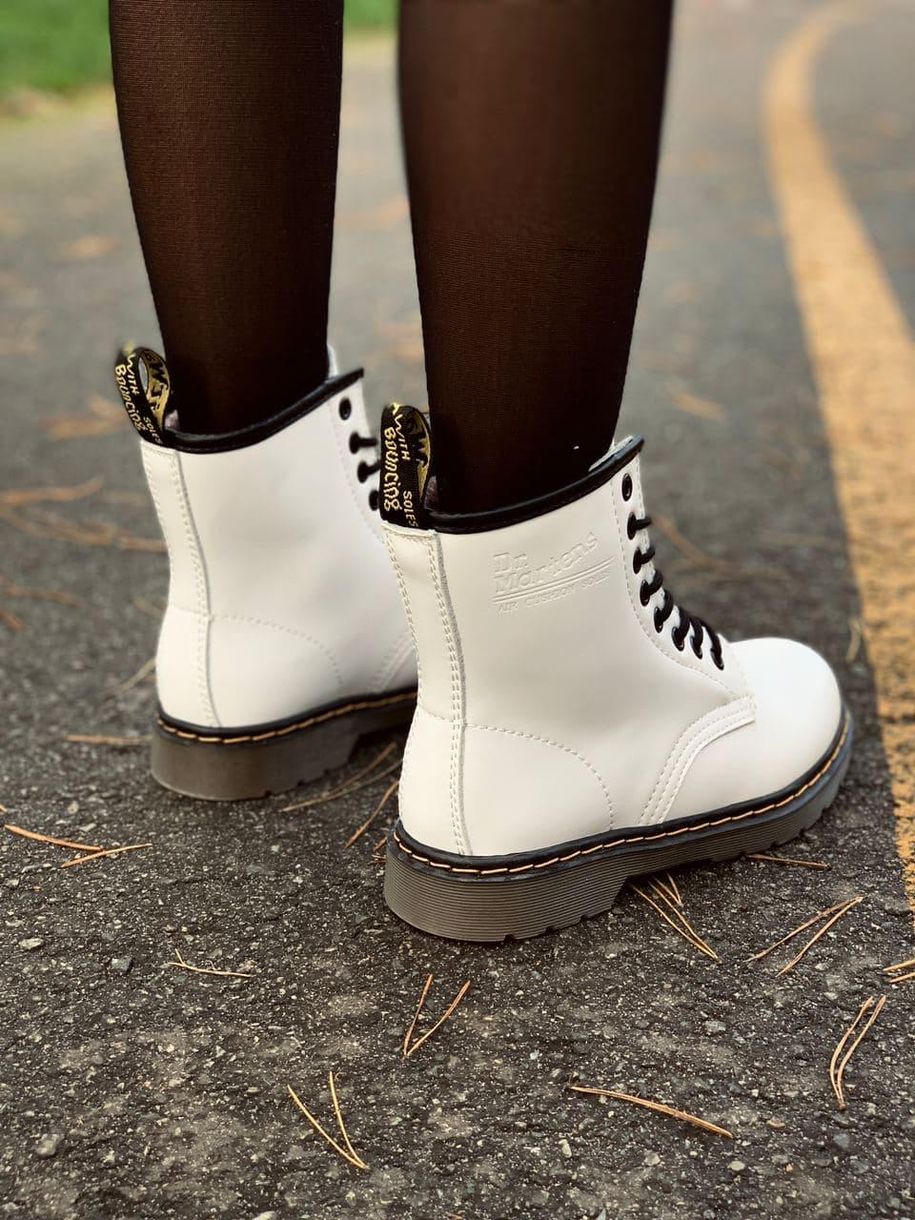 Зимові Черевики Dr. Martens White Brown 4202 фото