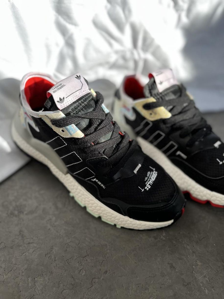 Кросівки Adidas Nite Jogger Black White Red 2540 фото