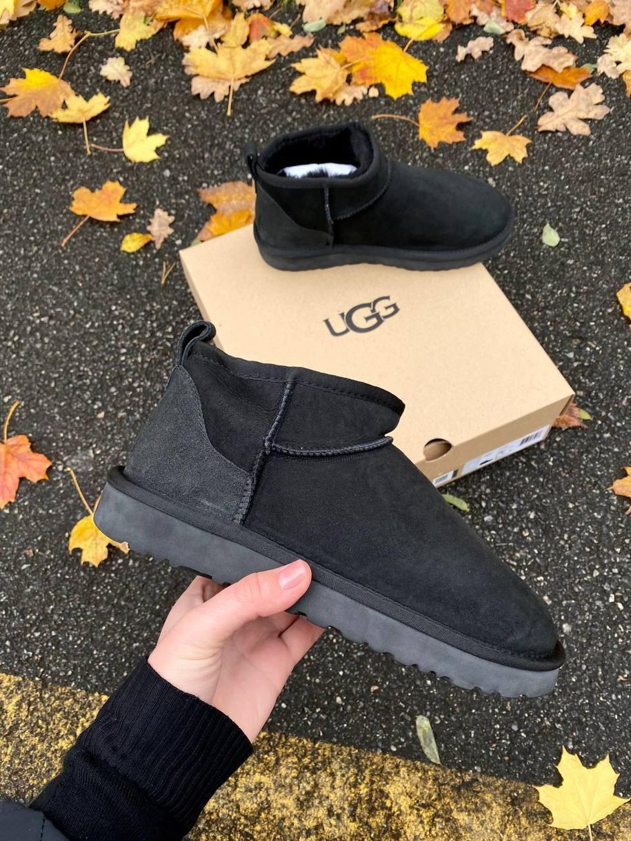 Зимние сапоги Ugg Ultra Mini Black v3 8747 фото