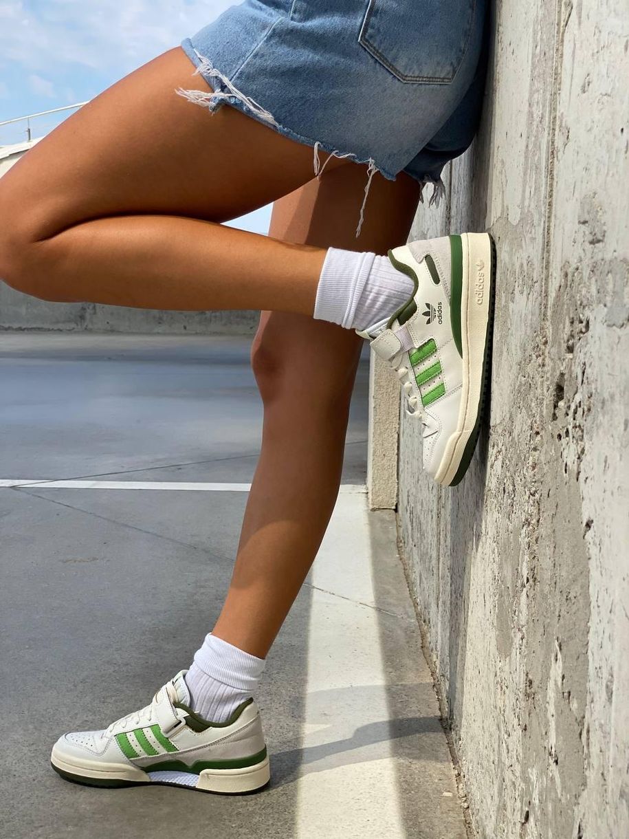 Кросівки Adidas New Forum White Green 2450 фото