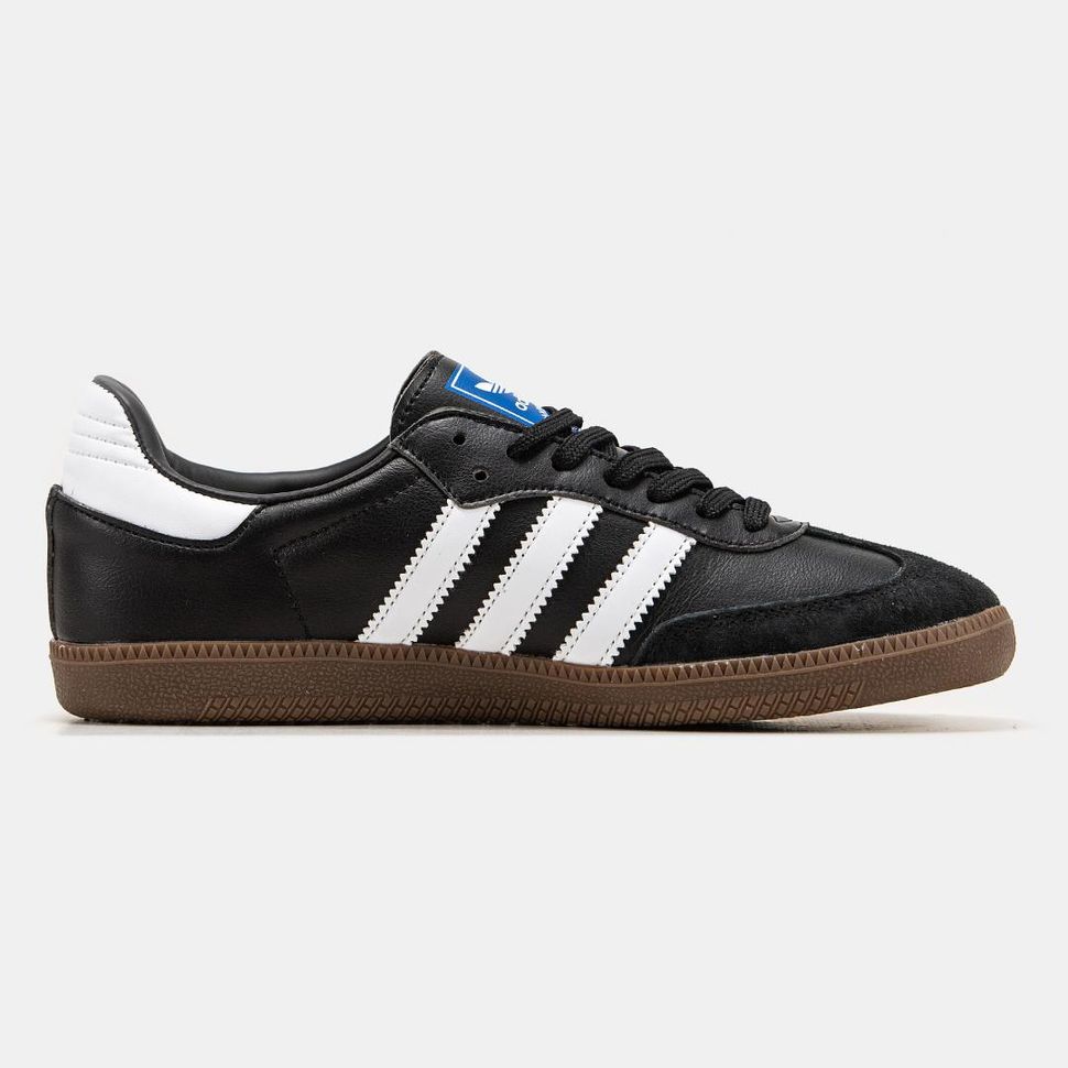 Кеды Adidas Samba Black White Brown 3267 фото