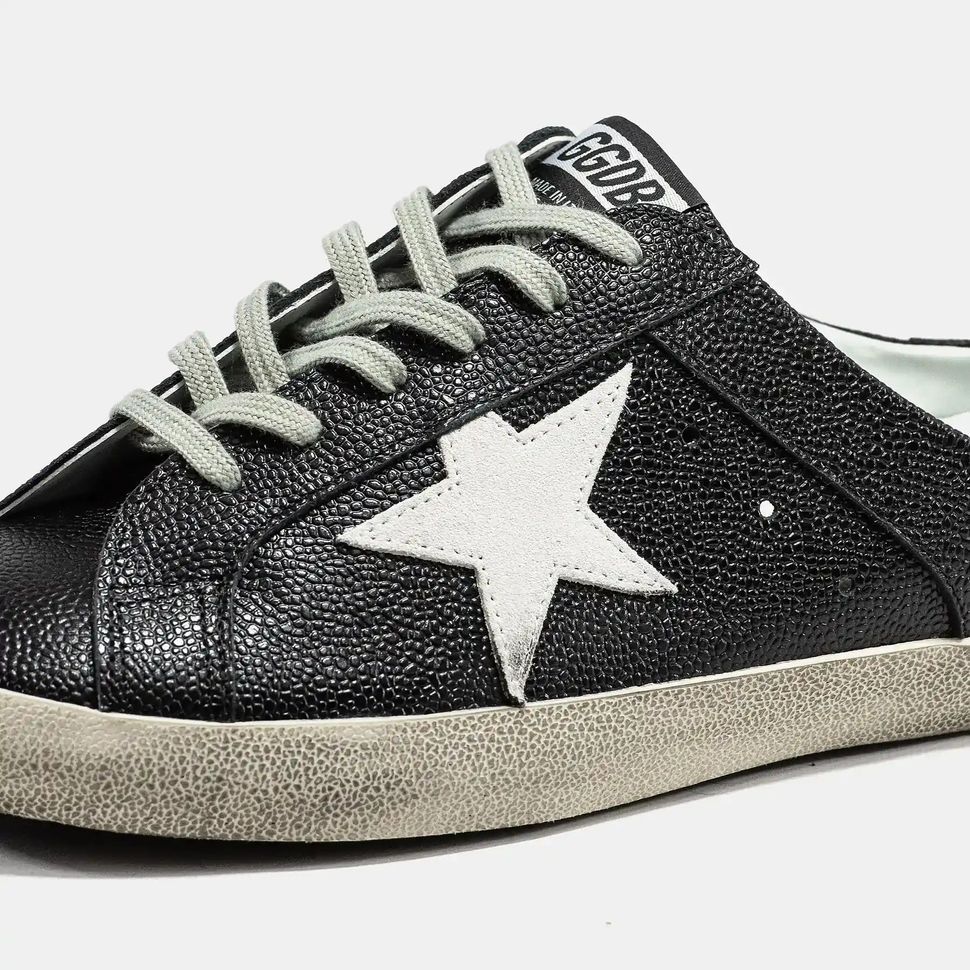 Golden Goose Superstar Mule Black White