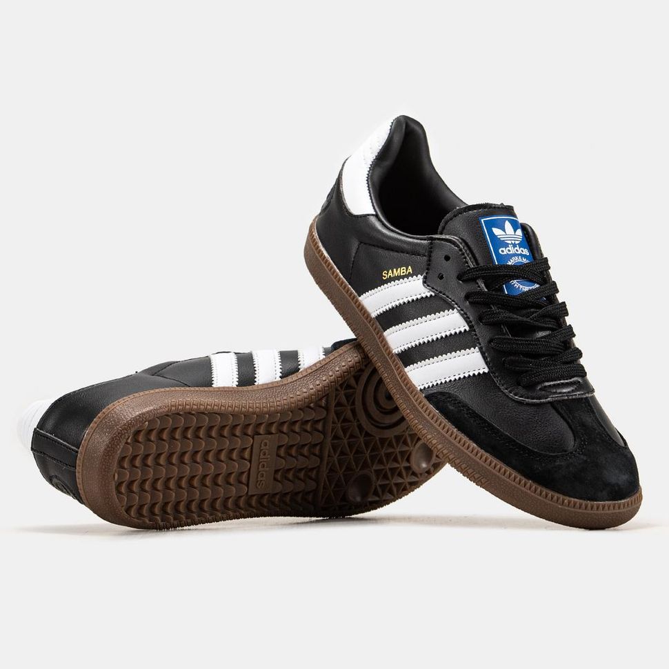 Кеды Adidas Samba Black White Brown 3267 фото