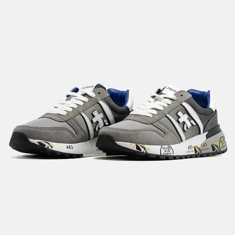 Premiata Lander Grey White Blue