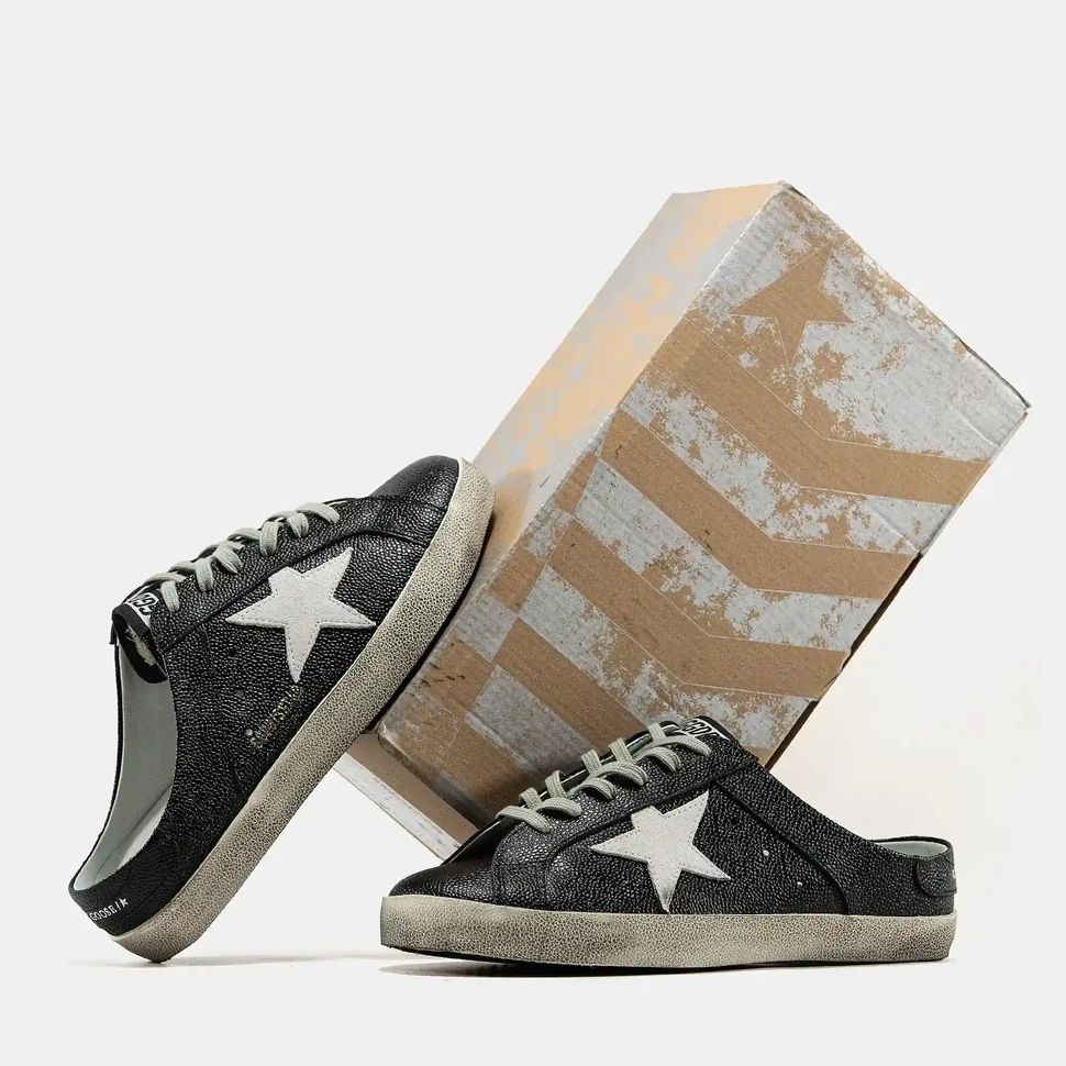 Golden Goose Superstar Mule Black White